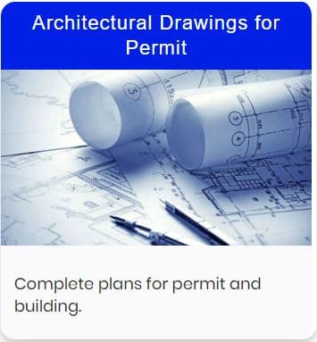 Architectural plans for remodeling and custom homes, permit plans